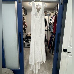 White Simple Wedding Dress